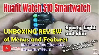 Huafit Watch S10 Smartwatch - Unboxing Review of Menus and Features 