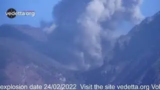 Etna volcano crater explosion date 24/02/2022