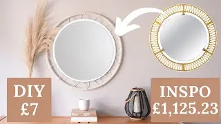 IKEA Boho Mirror Hack | DIY on a budget | Macrame mirror | Rope | Dupes | How to | Cord |
