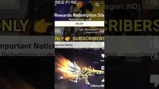 FREE REDEEM CODE # ON FREE FIRE  # NO MP5# ON 1 DAY # l FF # REAL# REDEEM CODE