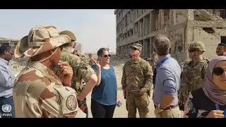 Iraq | DSRSG Marta Ruedas and the Global Coalition Team assess stabilization projects in Mosul