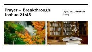 Day 12 Prayer  Breakthrough ECC Fasting and Prayer