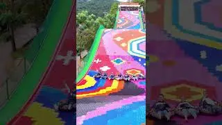 This Slide is HUGE!  Puppy Farm, Da Lat #amusementpark #amusementparkrides #giantslide | Shorts