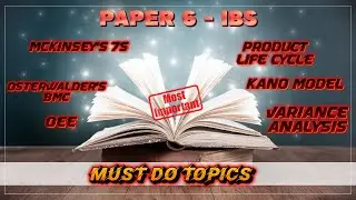 Must-Do SCPM Topics for CA Final Paper 6 (IBS)