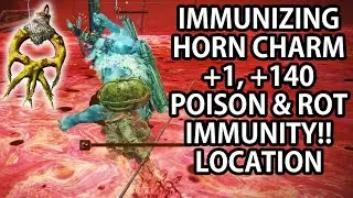 ELDEN RING - IMMUNIZING HORN CHARM +1 GREATLY RAISES ROT & POISON IMMUNITY BY 140 LOCATION