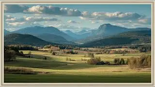Beautiful Countryside Hills Valley Landscape | Still Art Screen Saver | 4K