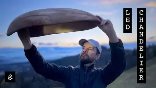 How I made a wooden chandelier/pendant light with an LED strip using power tools, DIY, homemade