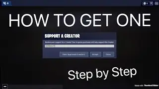 How to get a support a creator code step by step toutirial