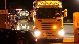 Custom 18 Wheeler Trucks Night Light Show At Biggest European Truckers Union In France 2017