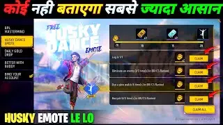 FREE HUSKY DANCE EMOTE KAISE MILEGA 🥳| HOW TO GET FREE  HUSKY DANCE EMOTE IN FREE FIRE