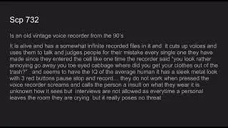 SCP-732 judgemental voice recorder