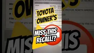 2005 -2008 Toyota Corolla/Matrix Extremely important NHTSA recall alert!  #mechanictips #recall