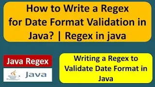 How to Write a Regex for Date Format Validation in Java? | Regex in java