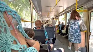 ODESA, UKRAINE SUMMER 2023 - TRAM RIDE
