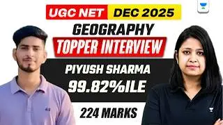 UGC NET Dec 2025 Geography Topper Interview | UGC NET Geography Ranker Interview