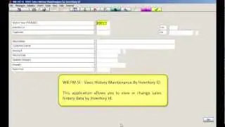 Sales History Maintenance By Inventory Id