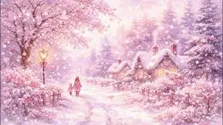 Cozy Winter Reading Ambience ❄️📖 Soft Music & Falling Snow (no ads)