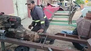 How to install the Chevette engine mount on a homemade tractor.