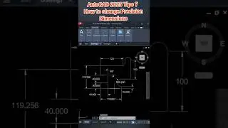 AutoCAD 2025 How to change Precision Dimensions #autocad #shortsfeed #shorts #short #subscribe
