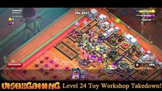 Clash of Clans Controllable Heroes Cookie Chaos Challenge ! Level 24 Toy Workshop Takedown 3 Star.