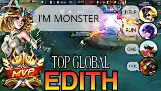 NEW SEASON EDITH SIDE LANER GAMEPLAY | MYTHIC GAMEPLAY | TOP GLOBAL BUILD | BEST TANK| MLBB 2023|