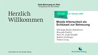 Live-Talk &laquo;Mobile Altersarbeit als Schl&uuml;ssel zur Betreuung&raquo;