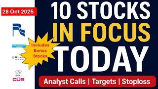 Today's Share News|Targets|Share Price- SUZLON,BIOCON,RAMCOIND,CUB,LAURUSLABS,NETWEB,AVALON & More