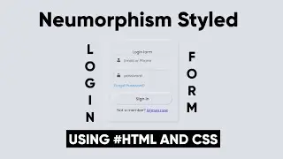 Nuemorphism Styled Login Form || #WebDevelopment || #htmlandcss || Tech Loop