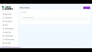 How to create Blogs in AudioJourney