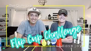 Husband and Wife attempt the Flip Cup Challenge | The Quinnpire