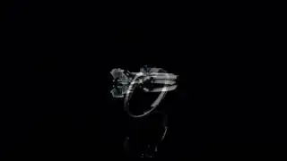 Blue Sapphire Ring with Diamonds in 10K White Gold | MyJewelryBox