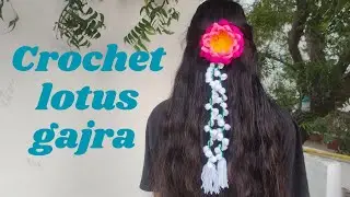 Crochet Lotus Gajra (part 2)#crochetgajra #gajra #crochet
