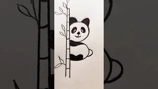 Как нарисовать Панду Номер 3. Урок рисования #шорты