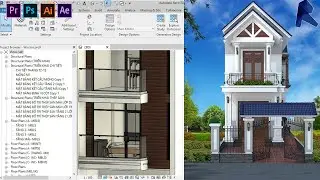 Revit Architectural 1.40. Giới thiệu c&ocirc;ng cụ Split Face để tạo khoảng ngắt tr&ecirc;n bề mặt tường