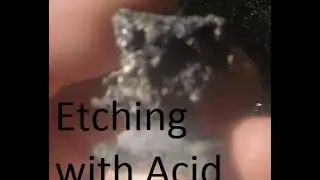 Acid Etching Calcite from a Silver Nugget