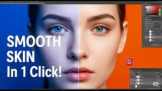 Photo Smooth Kaise Kare | AI + Photoshop Skin Smoothing Trick | 1 Click Me Magic!