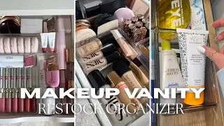 Makeup Vanity Restocking Organizer ASMR 💄 | Satisfying Restock Organizing Compilation
