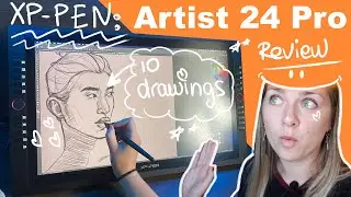 Xp-Pen Artist 24 Pro REVIEW and UNBOXING | + 10 First Drawings | 2K Tablet