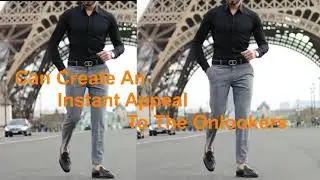 Men's Formal Shirt Pant Fashion||Grey Pants With Black Shirt||Floral Fragrance