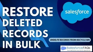 Restore deleted records in Salesforce | Undelete bulk records in Salesforce