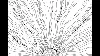 Rising Sun in Precise Lines – A Pen Plotter's Meditation