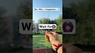 Floating Wire Art | Minimalist Handmade Sculpture in the Sky #viral #art #wire