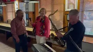 Singing with Roger and Fran at Buckalew&rsquo;s. 🙏❤️🍷🎹🎶