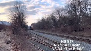 NS 9647 Dash9 Leads NS 917 With NS 34 &ldquo;The Brick&rdquo; at Piscataway,NJ