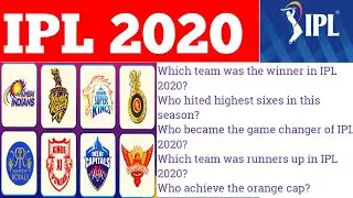 IPL 2020 | IPL 2020 important question | Sports current affairs 2020 | Mumbai Indians winner