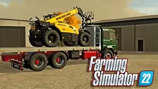 Iveco Flatbed Rigid Truck Transporting A Telehandler - Farming Simulator 22