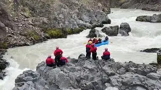 Rafting Green Room on the East Glacial River at 55 Cumecs