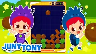 Animal Poop Stacking Game 💩 | Funny Songs & Learning for Kids | JunyTony
