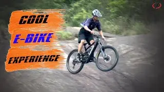 Dengfu Winice E82 outdoor cycling on the rugged mountain trails.
