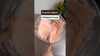Peach colour in whipping cream #baker #cake #hacks #trending #viral #colour